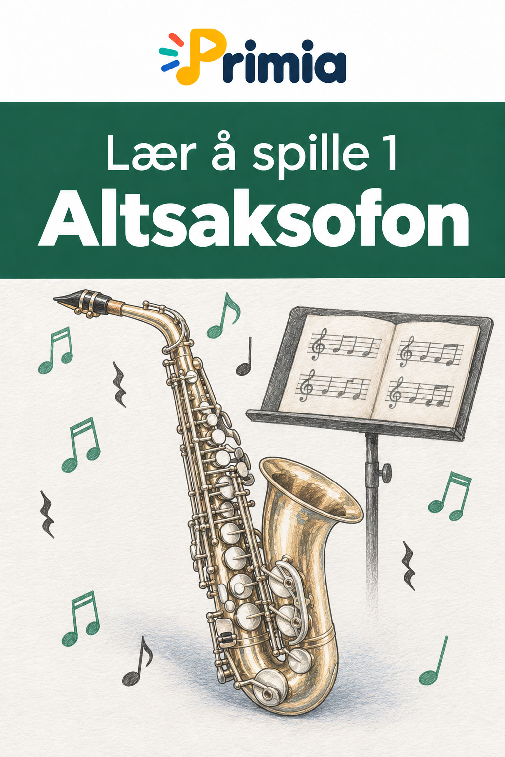 Omslag til Lær å spille 1 - Altsaksofon