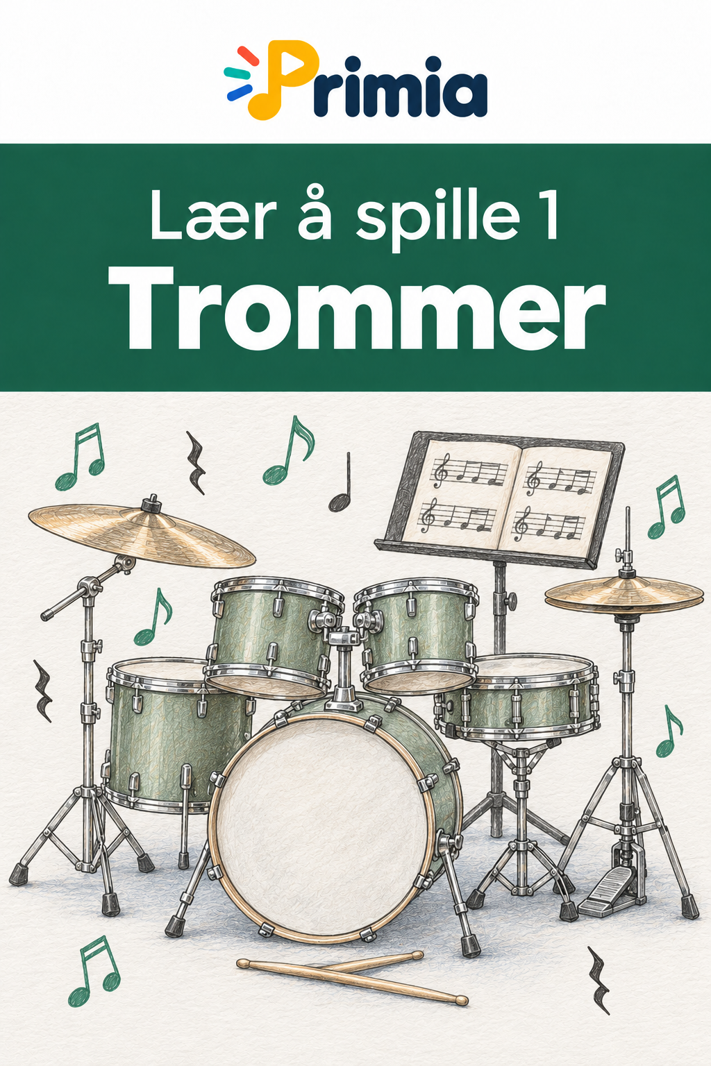 Omslag til Lær å spille 1 - Trommer