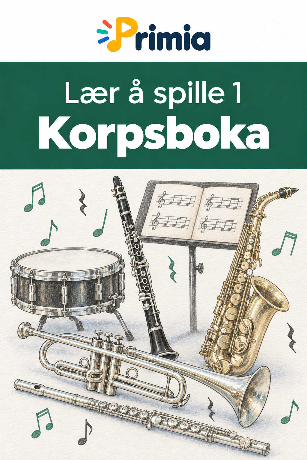 Omslag til Lær å spille 1 - Korpsboka