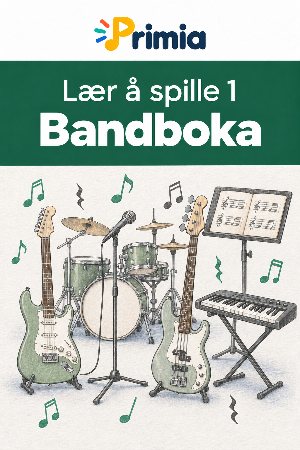 Omslag til Lær å spille 1 - Bandboka